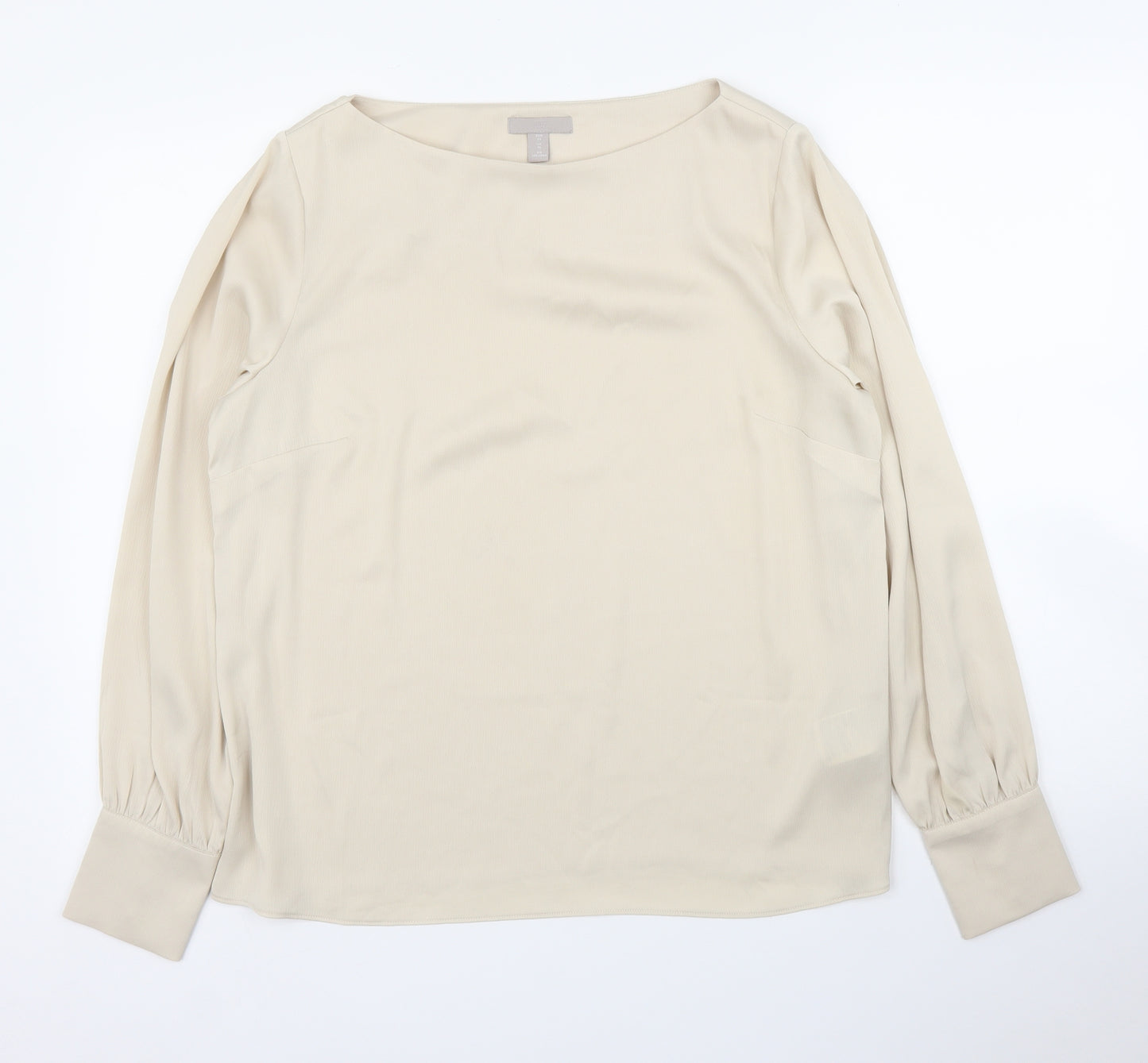 H&M Womens Beige   Basic Blouse Size 16
