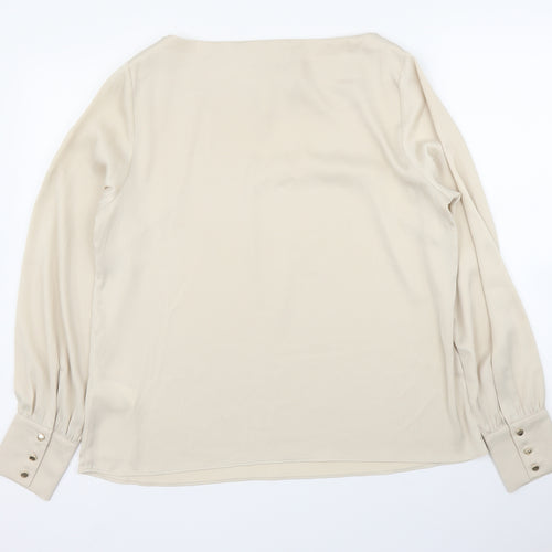 H&M Womens Beige   Basic Blouse Size 16