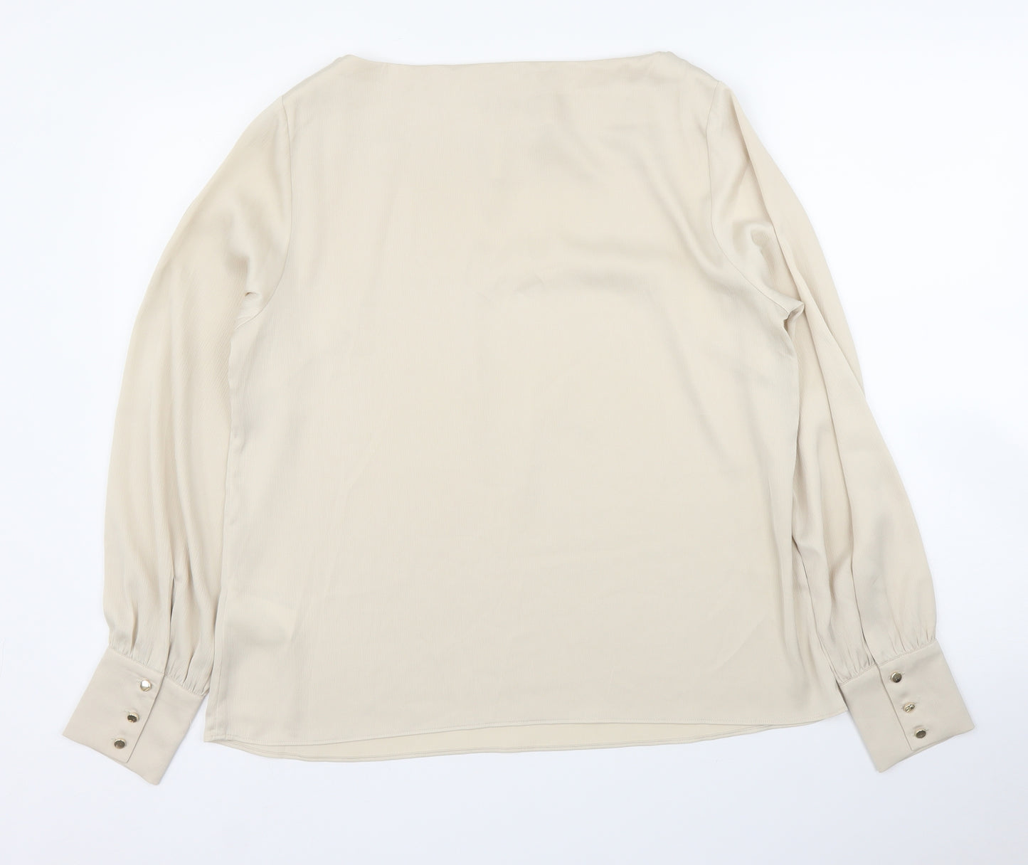 H&M Womens Beige   Basic Blouse Size 16