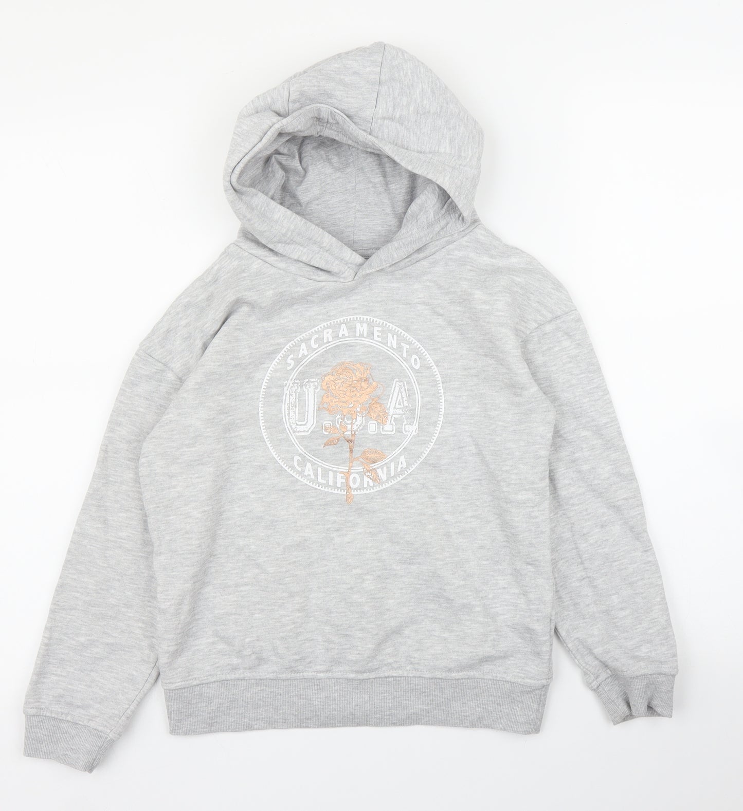 Primark Girls Grey   Pullover Hoodie Size 9 Years