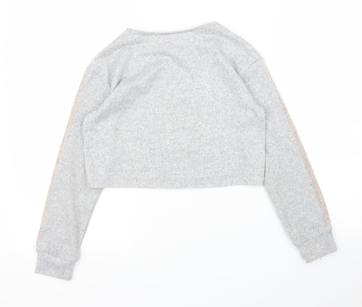 Preworn Girls Grey   Pullover Jumper Size 9 Years