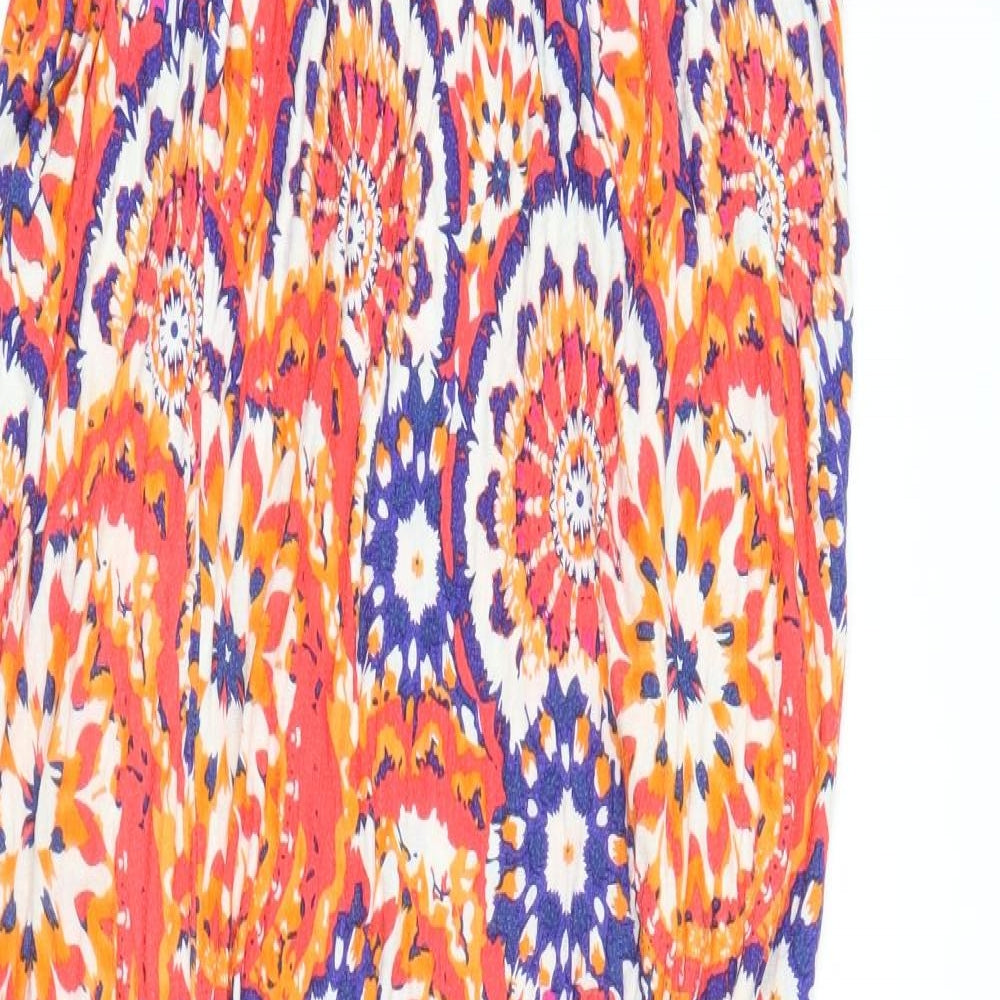 Peacocks Womens Orange Floral  Maxi  Size 18