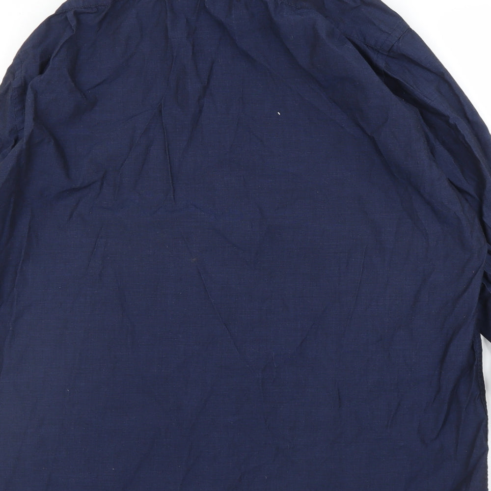 George Mens Blue    Button-Up Size 17