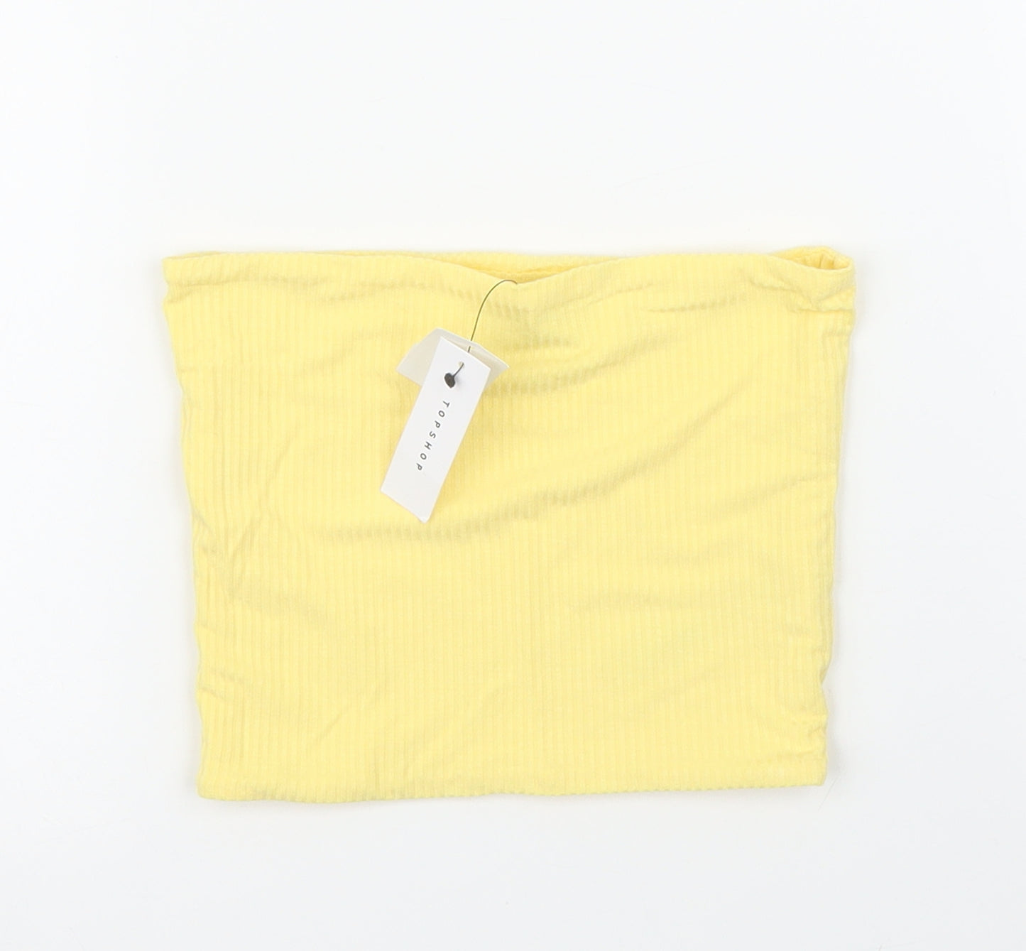 Topshop Womens Yellow   Cropped Blouse Size 6
