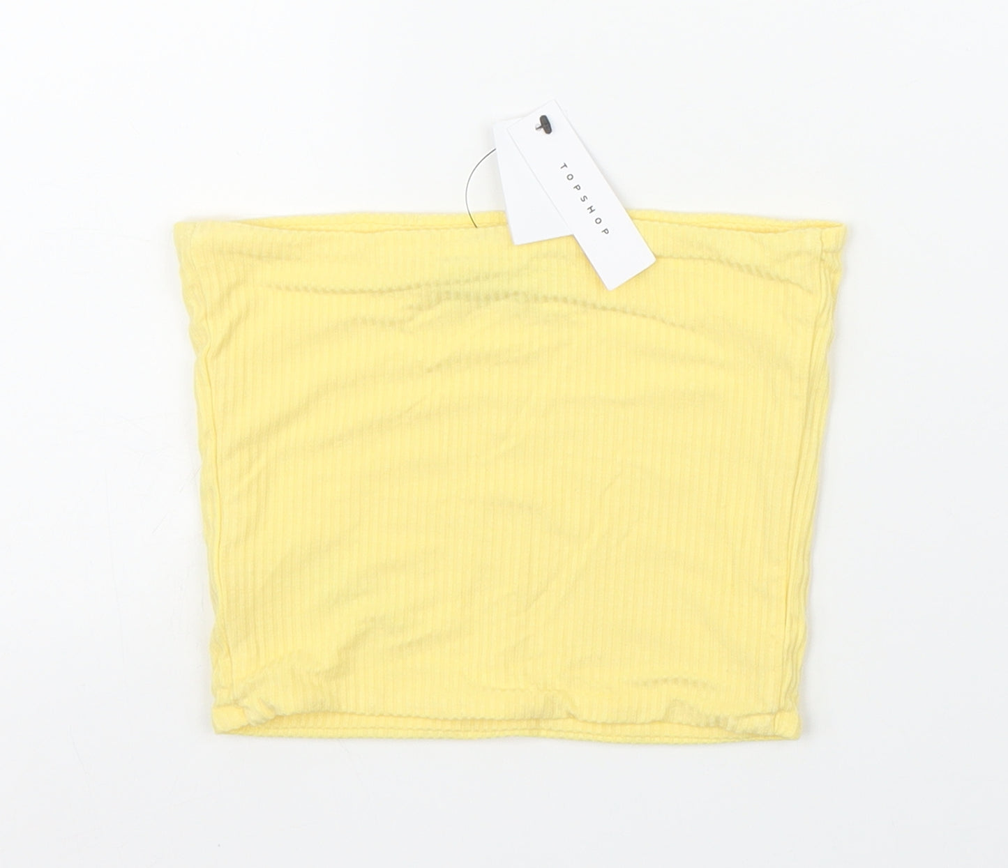 Topshop Womens Yellow   Cropped Blouse Size 6