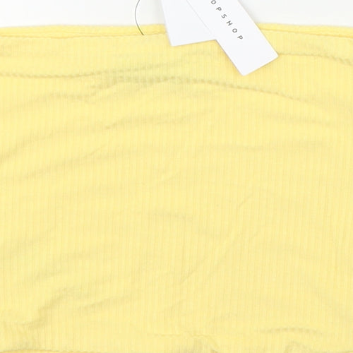 Topshop Womens Yellow   Cropped Blouse Size 6