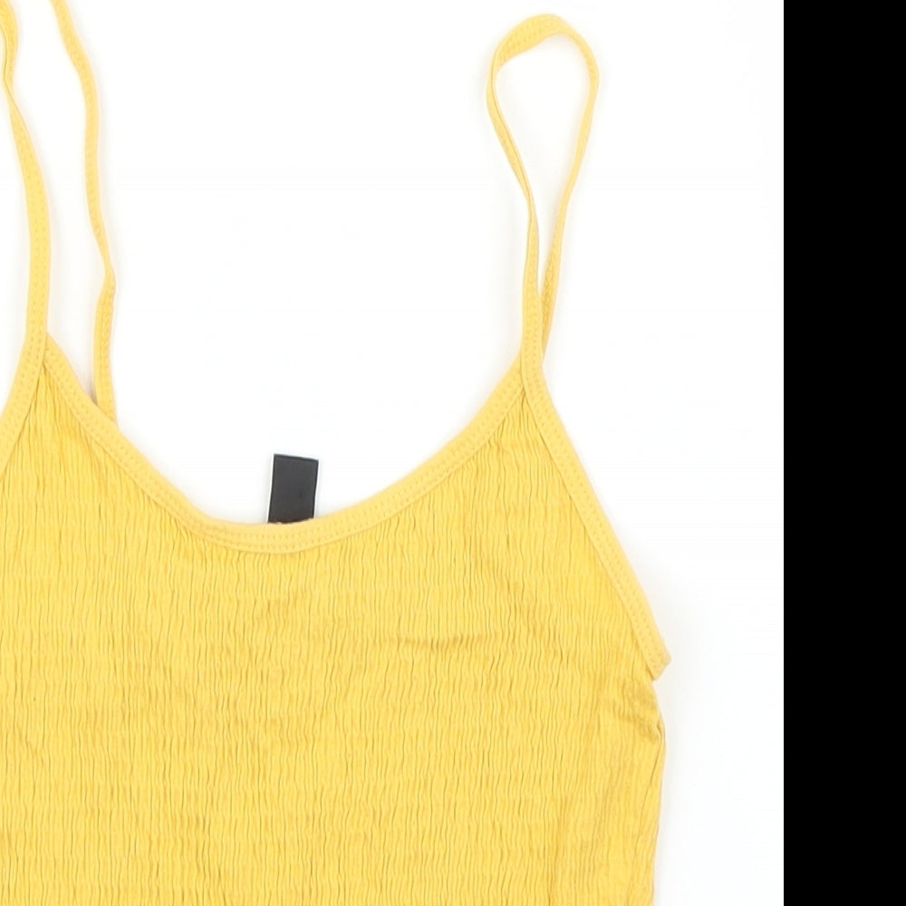 New Look Womens Yellow   Camisole Blouse Size 6