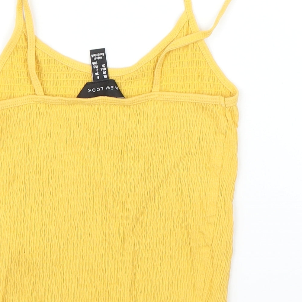 New Look Womens Yellow   Camisole Blouse Size 6
