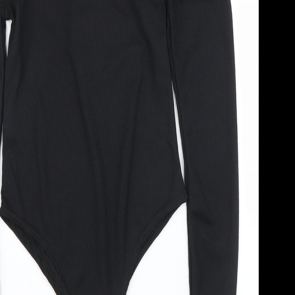 PRETTYLITTLETHING Womens Black   Leotard One-Piece Size 6