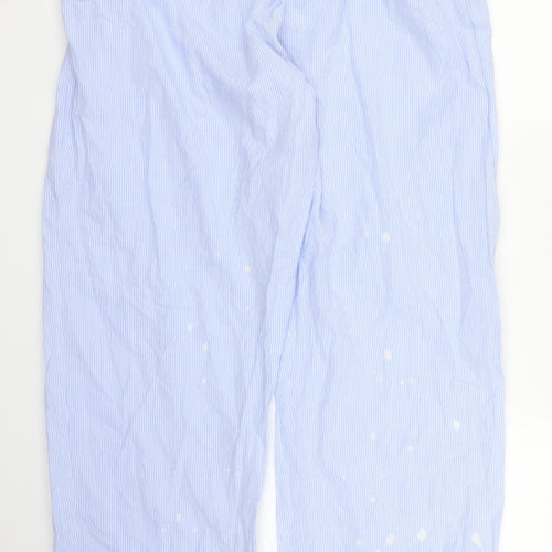 F&F Womens Blue Striped  Chemise Pyjama Pants Size 18