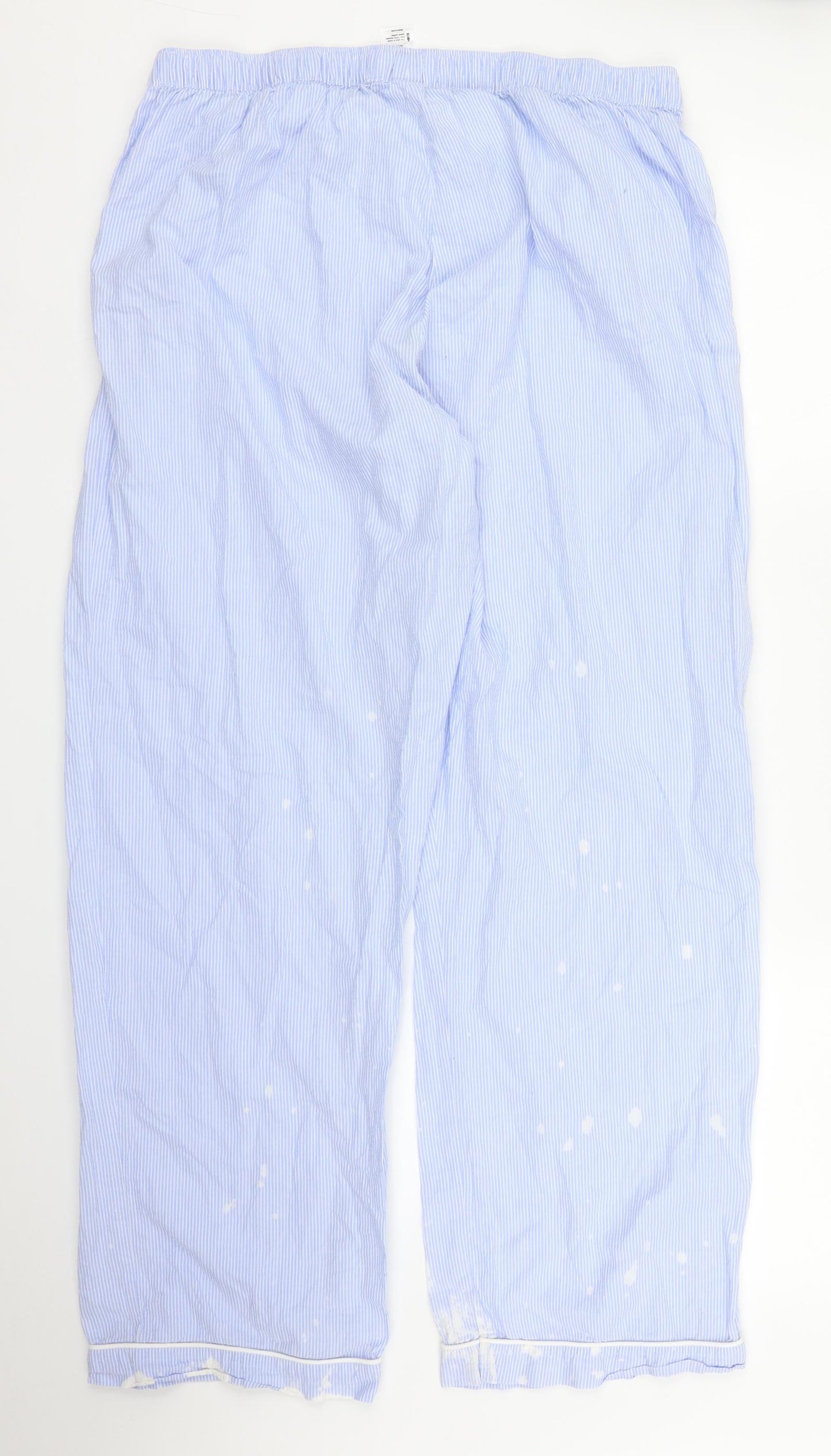 F&F Womens Blue Striped  Chemise Pyjama Pants Size 18