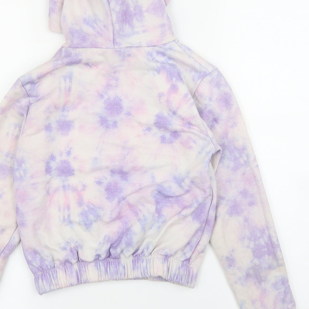 Matalan Girls Purple Camouflage  Pullover Hoodie Size 9 Years