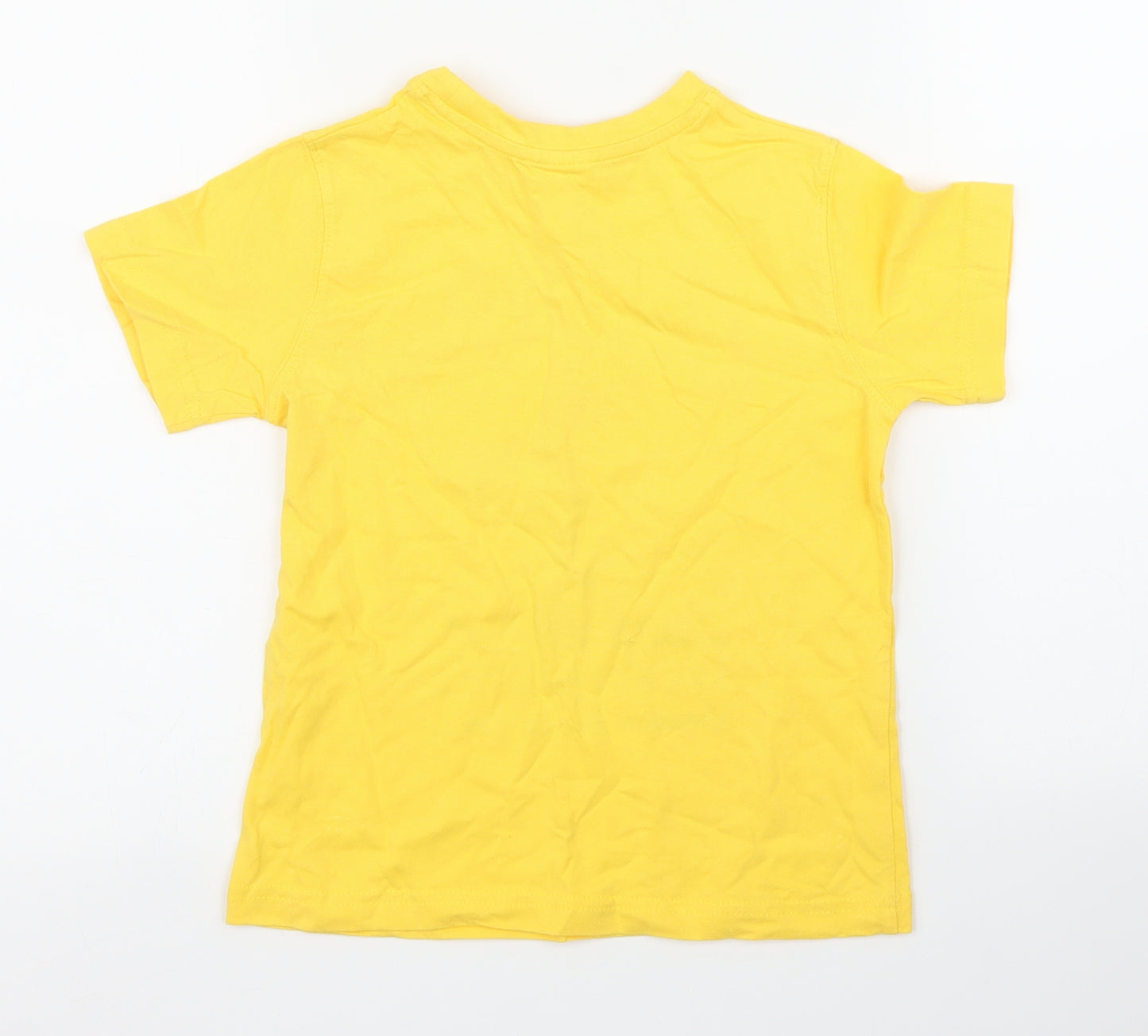 H&T Boys Yellow   Basic T-Shirt Size 5 Years