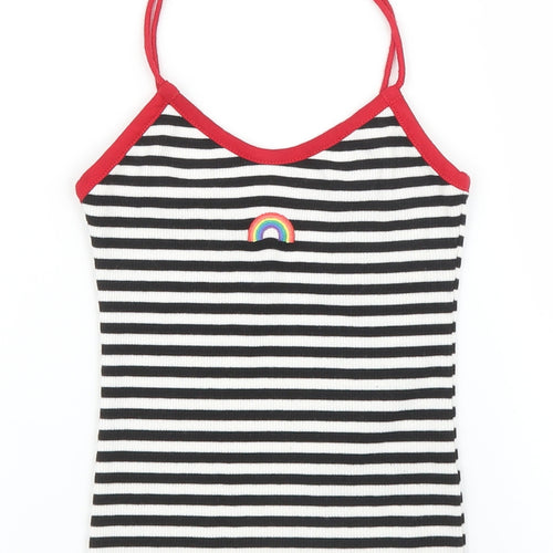 Topshop Womens Black Striped  Camisole Blouse Size 6