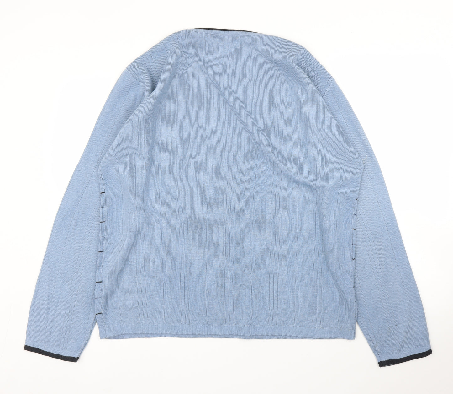 M2M Mens Blue Check  Pullover Jumper Size M