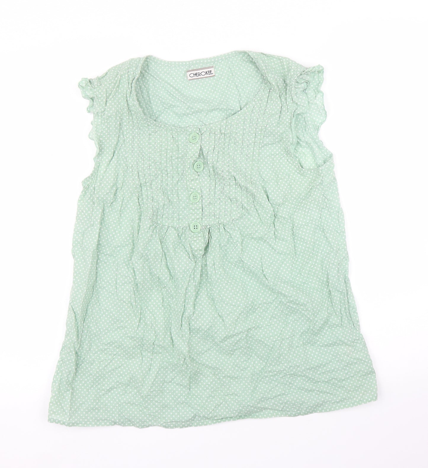 Cherokee Womens Green   Basic Blouse Size 12