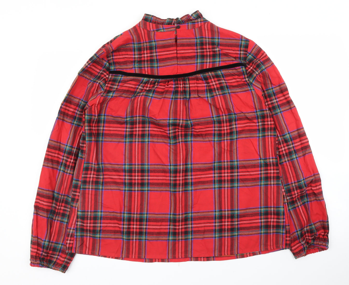Matalan Womens Red Plaid  Basic Blouse Size 16