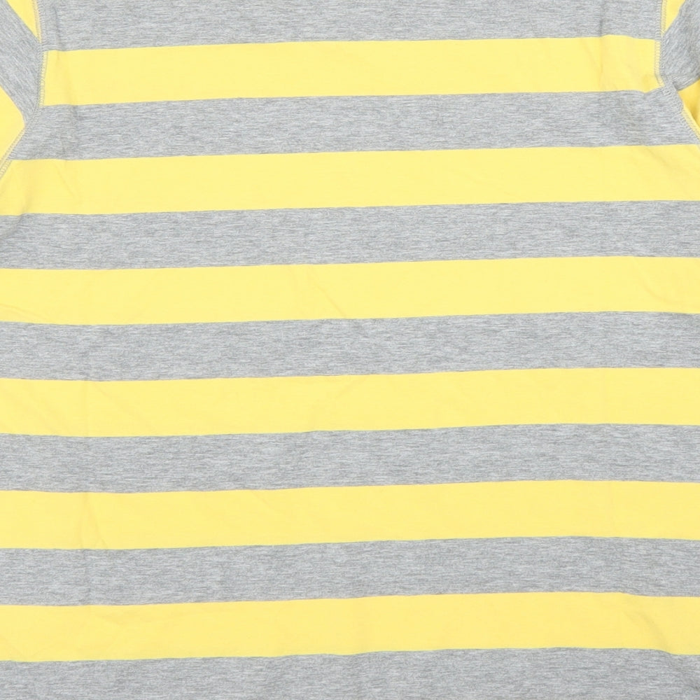 NEXT Mens Yellow Striped   T-Shirt Size S