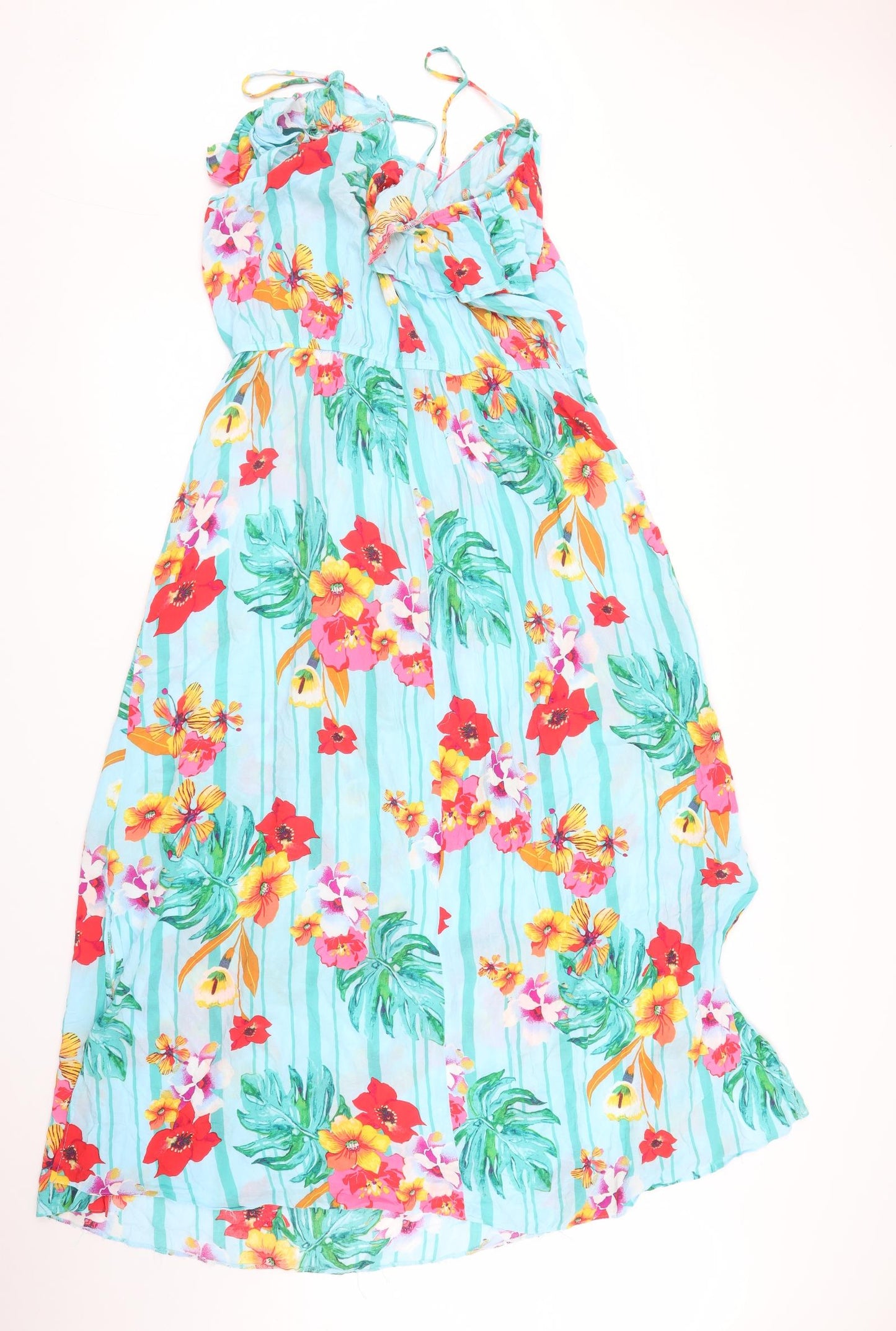 Papaya Womens Blue Floral  A-Line  Size 18