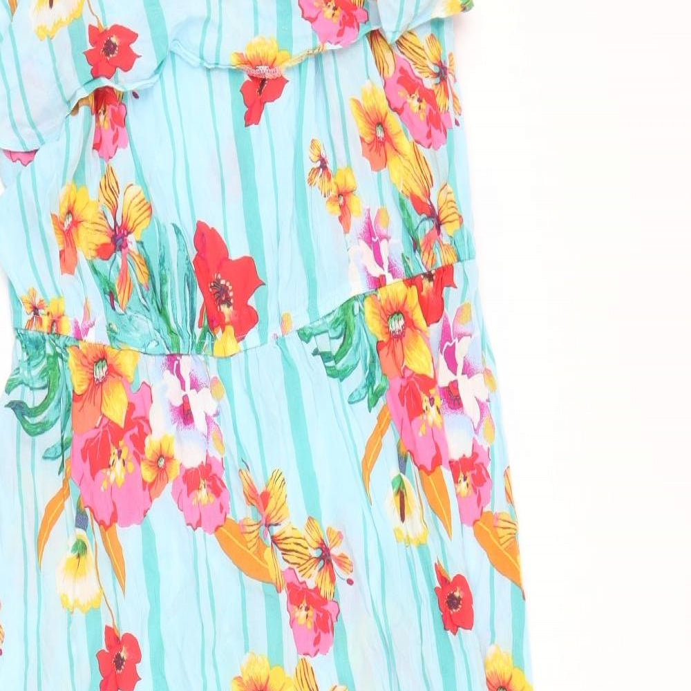 Papaya Womens Blue Floral  A-Line  Size 18