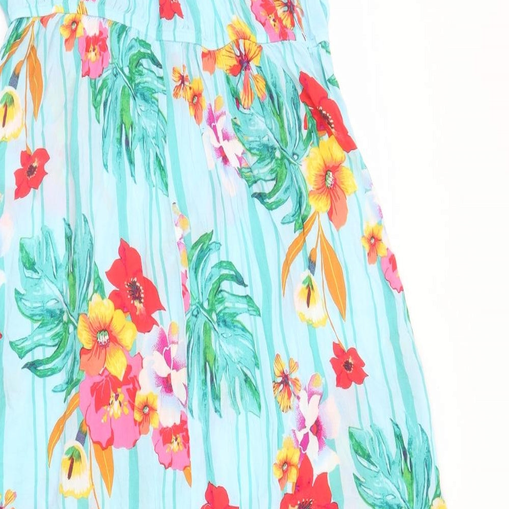 Papaya Womens Blue Floral  A-Line  Size 18