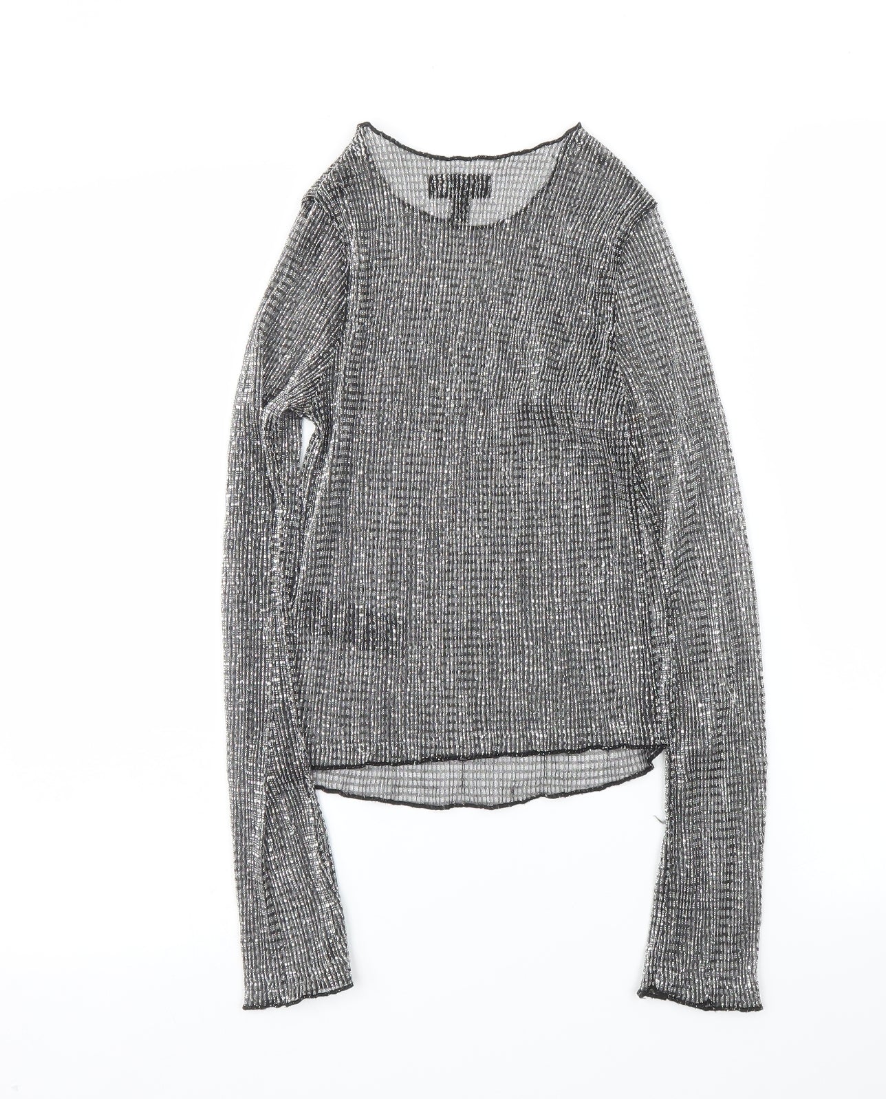 Topshop Womens Silver   Basic Blouse Size 6