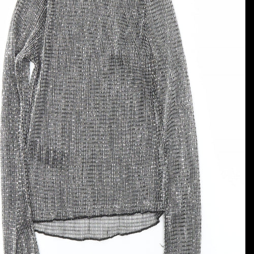 Topshop Womens Silver   Basic Blouse Size 6