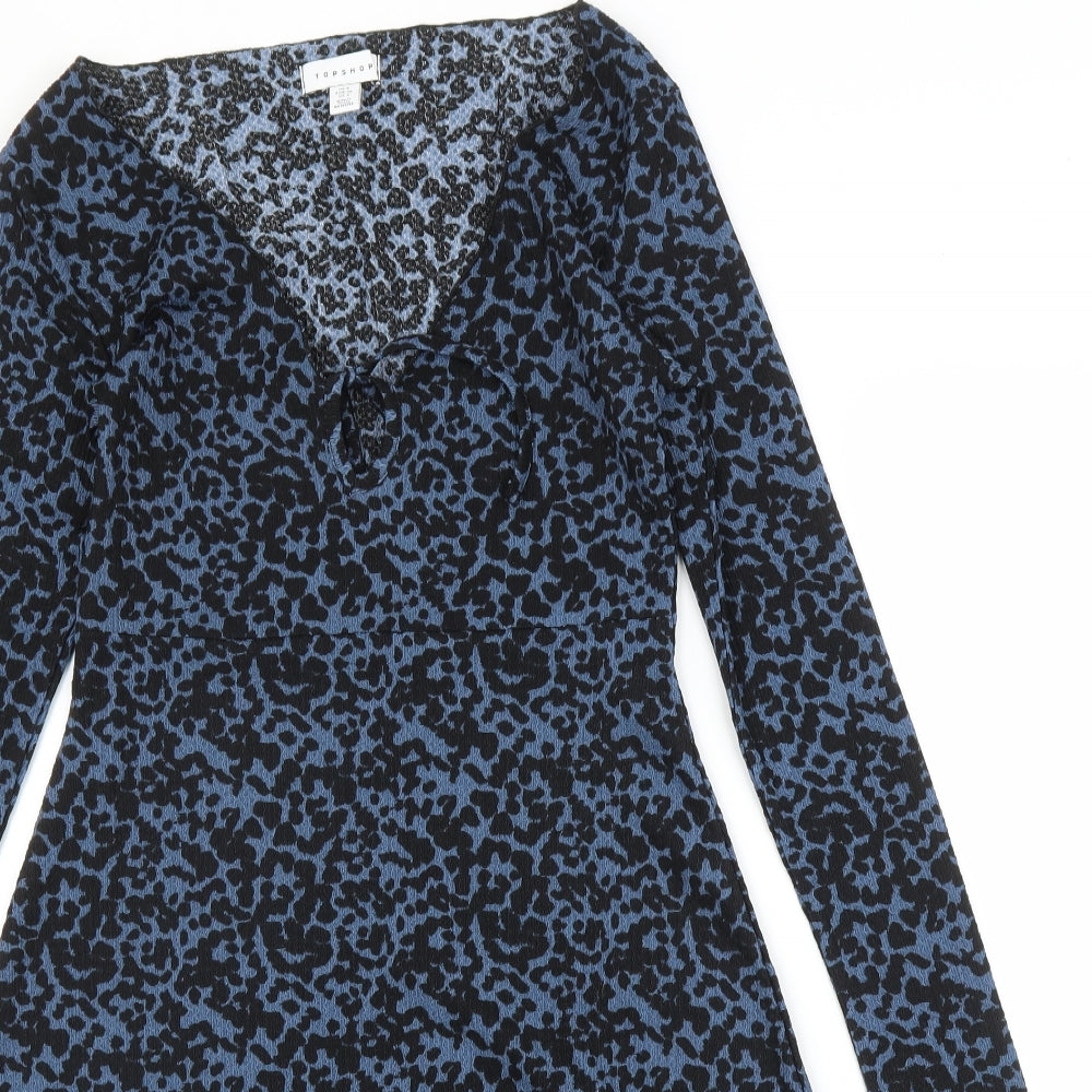 Topshop Womens Blue   A-Line  Size 8