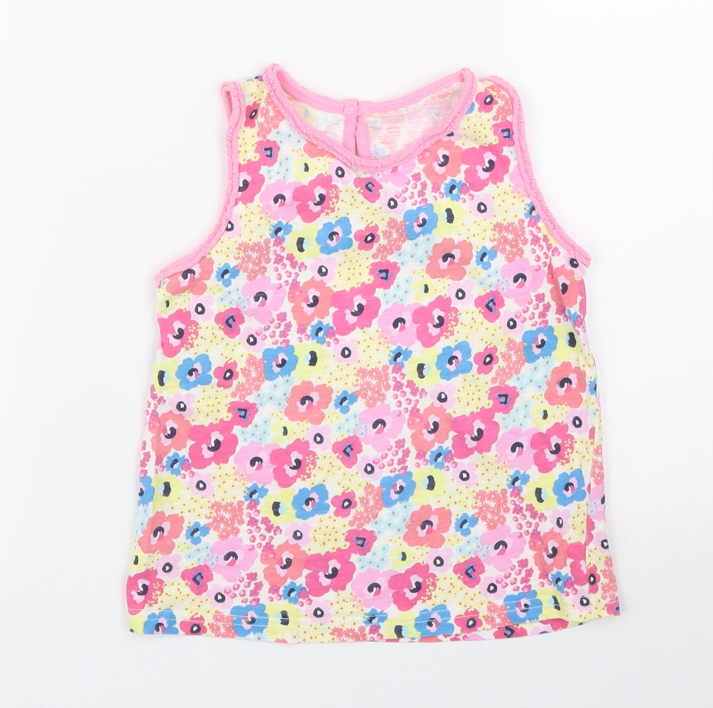 Matalan Girls Purple Floral  Basic T-Shirt Size 5 Years