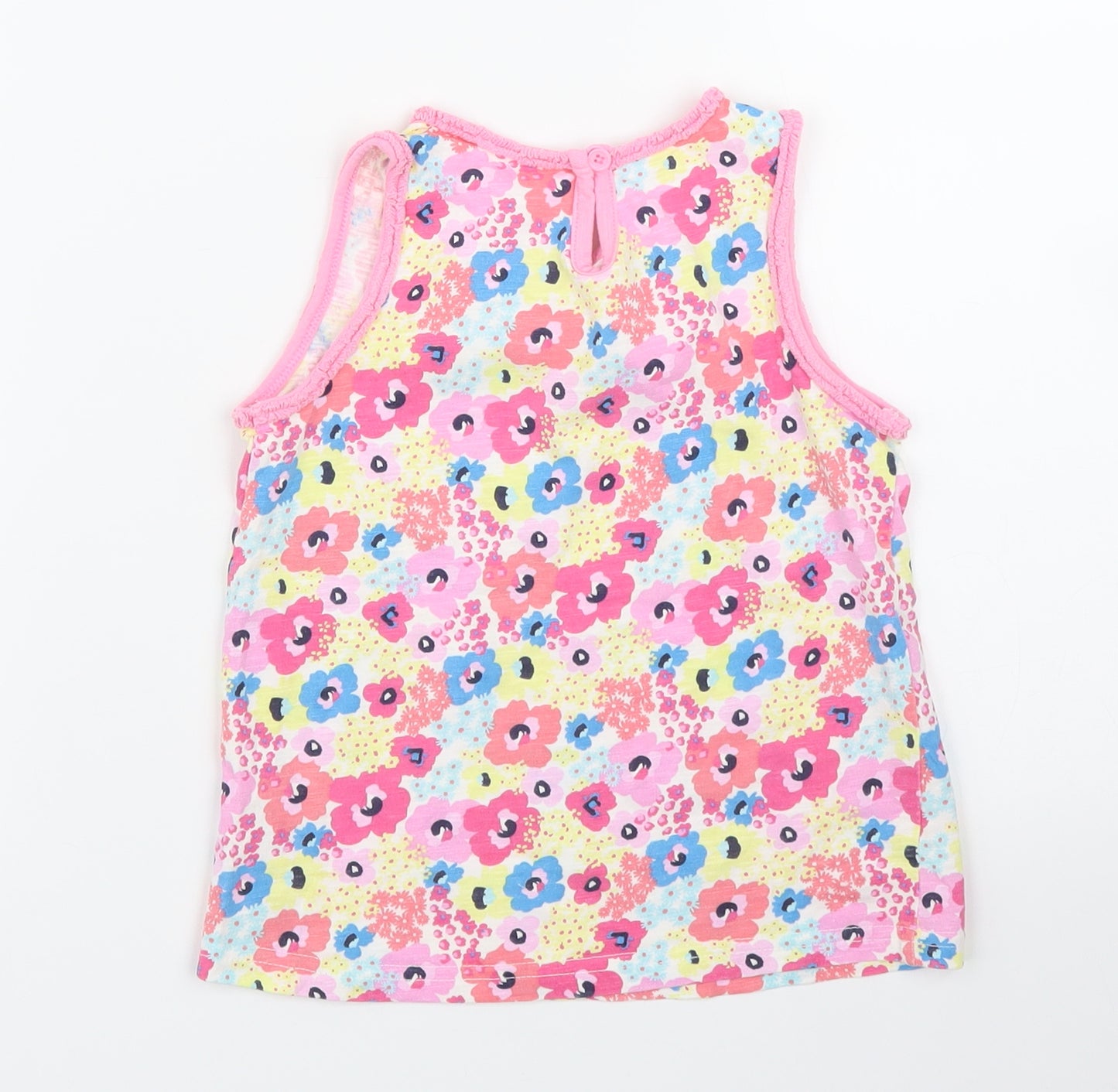 Matalan Girls Purple Floral  Basic T-Shirt Size 5 Years