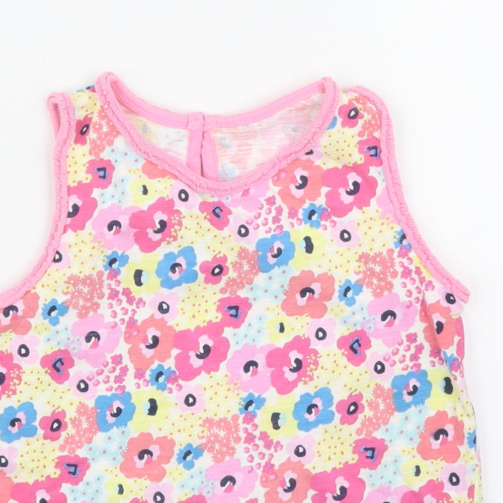 Matalan Girls Purple Floral  Basic T-Shirt Size 5 Years