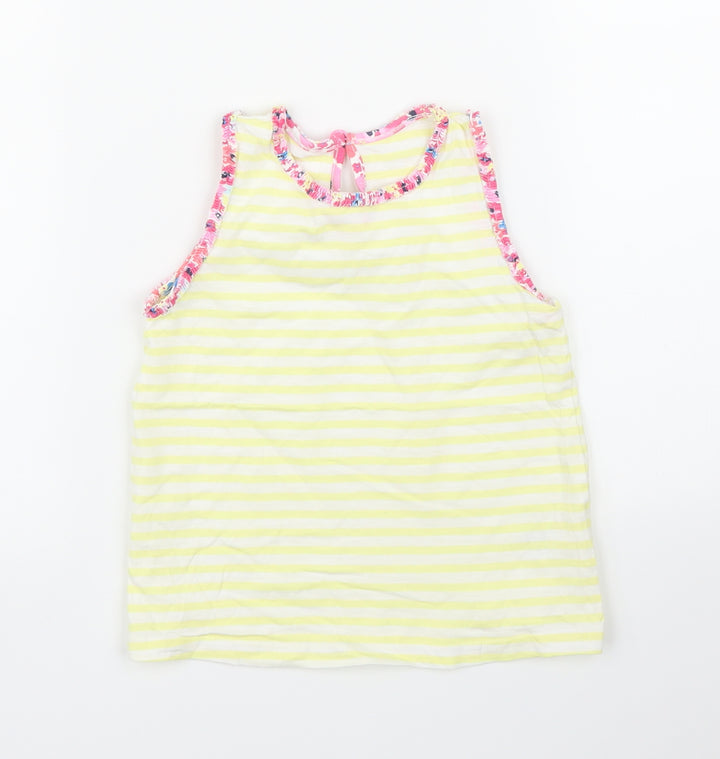 Matalan Girls Yellow Striped  Basic Blouse Size 4 Years