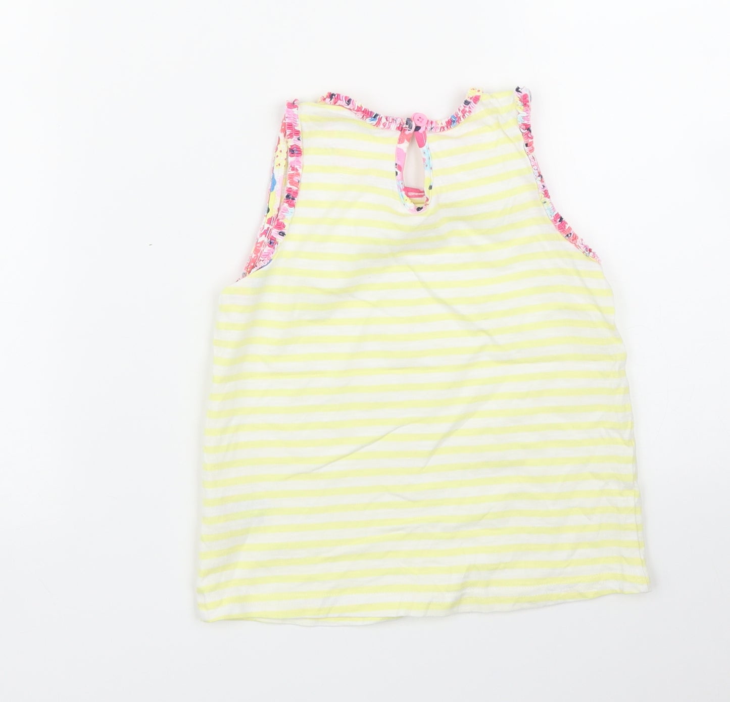 Matalan Girls Yellow Striped  Basic Blouse Size 4 Years