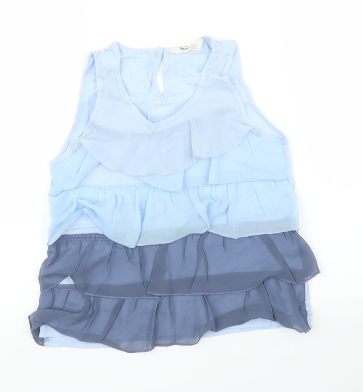 H&M Girls Blue   Basic Blouse Size 10 Years