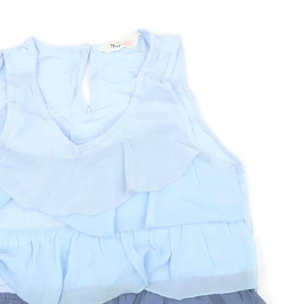 H&M Girls Blue   Basic Blouse Size 10 Years