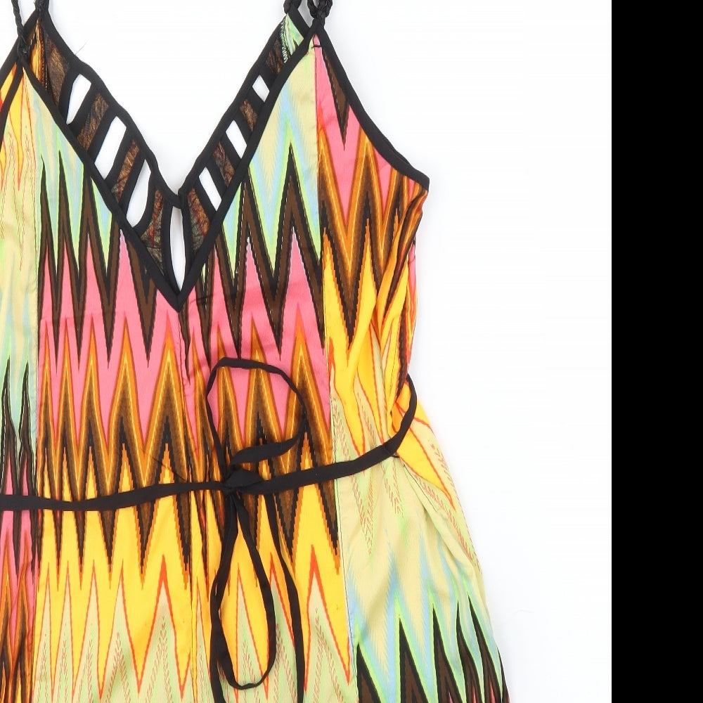 River Island Womens Multicoloured Striped  Romper One-Piece Size 12