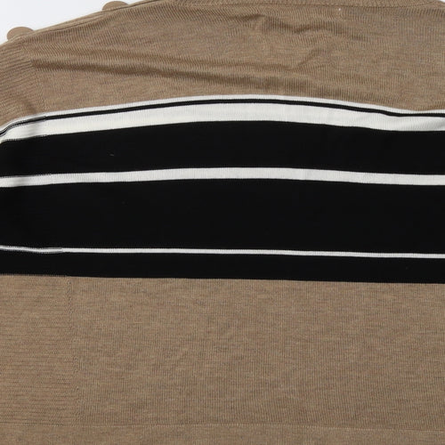 NEXT Womens Brown Striped  Pullover Sweatshirt Size 16