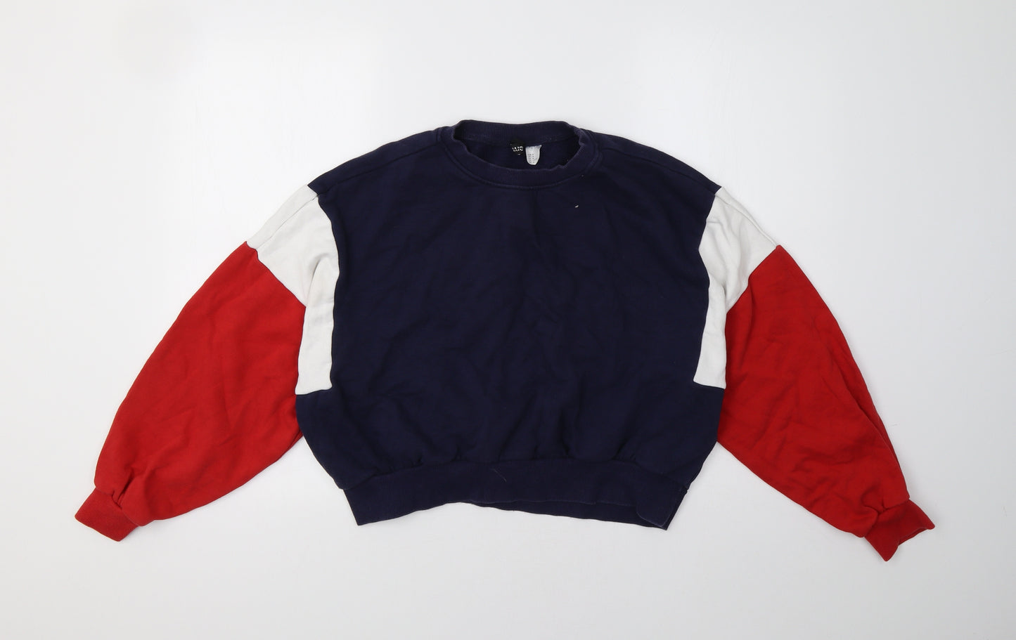 H&M Womens Blue Striped  Cape Sweatshirt Size M