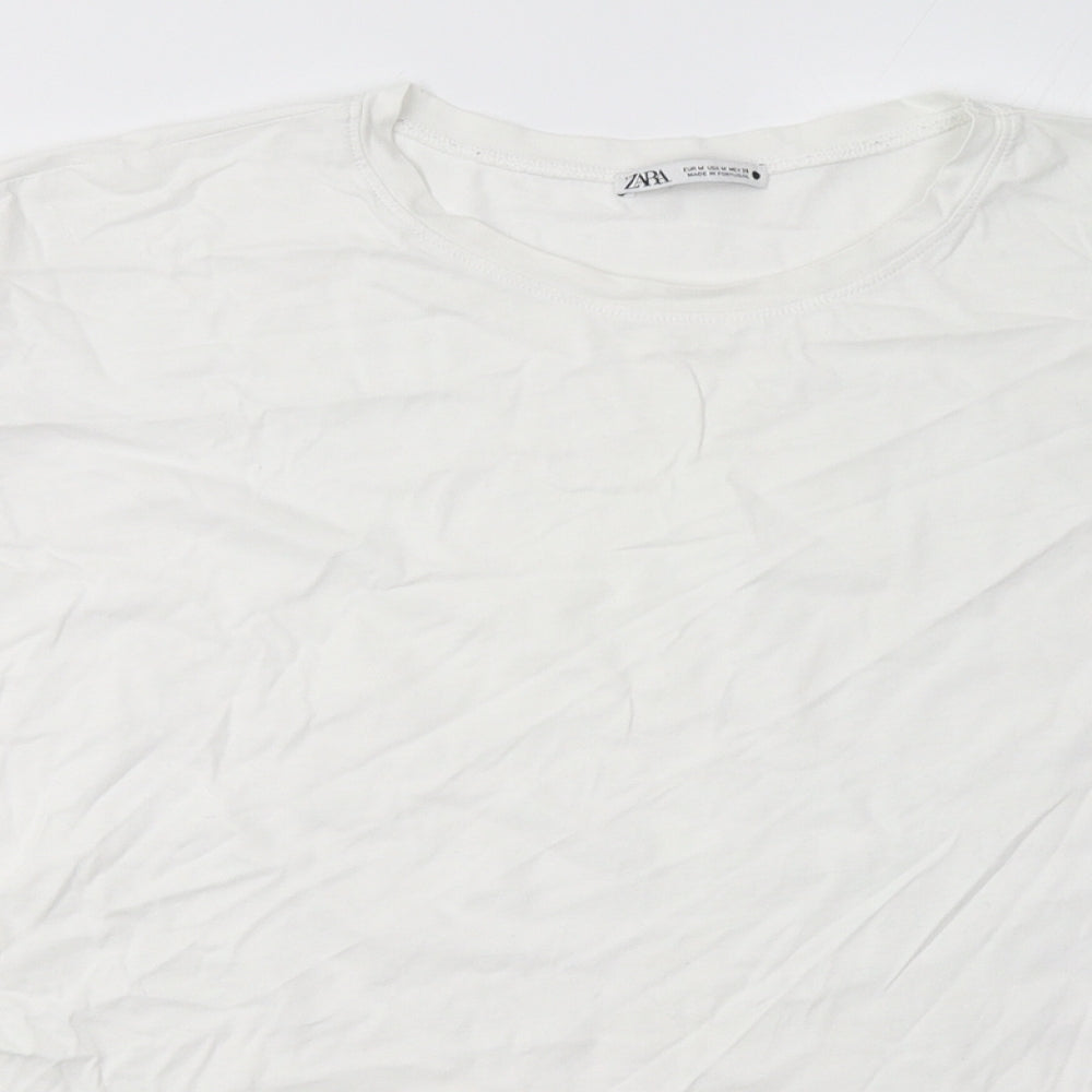 Zara Mens White    T-Shirt Size M