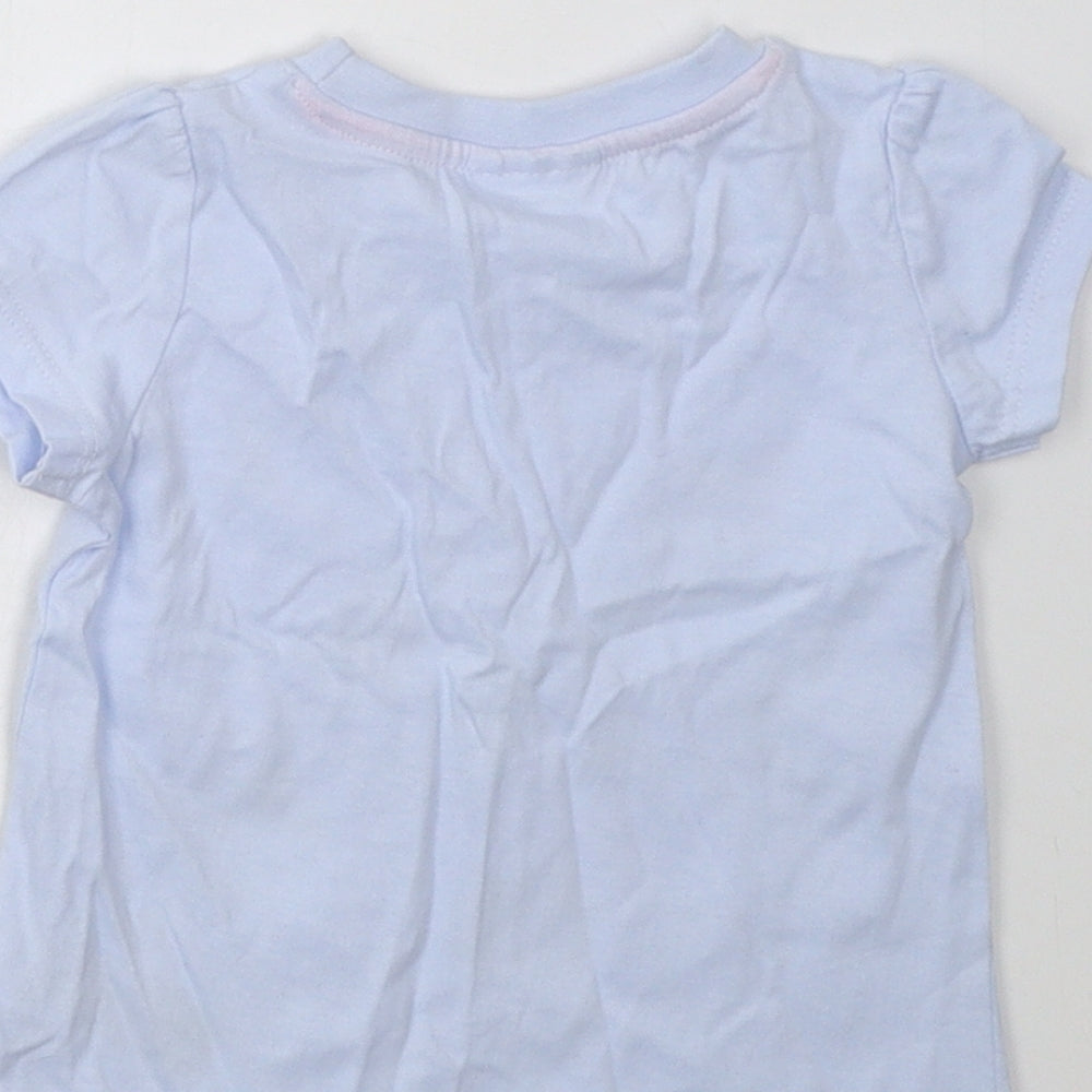 so cute Girls Blue   Basic T-Shirt Size 9-12 Months