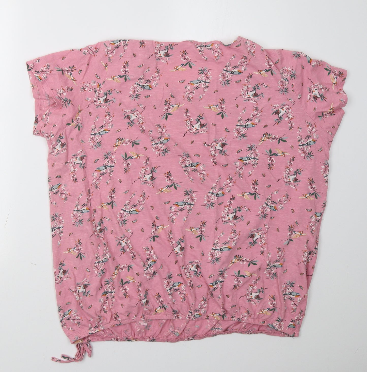 George Womens Pink Floral  Basic T-Shirt Size 20