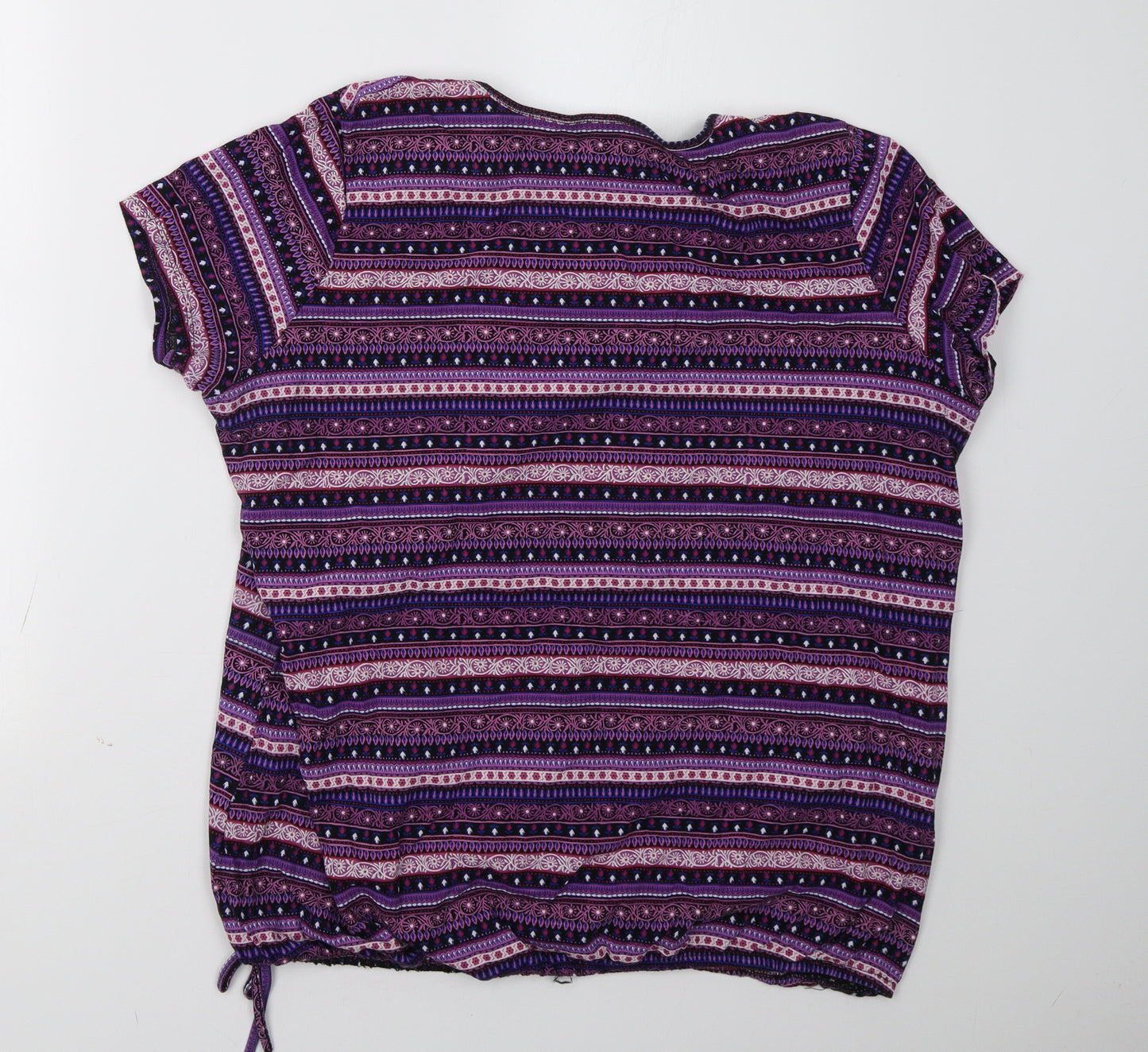 George Womens Pink Geometric  Basic T-Shirt Size 20