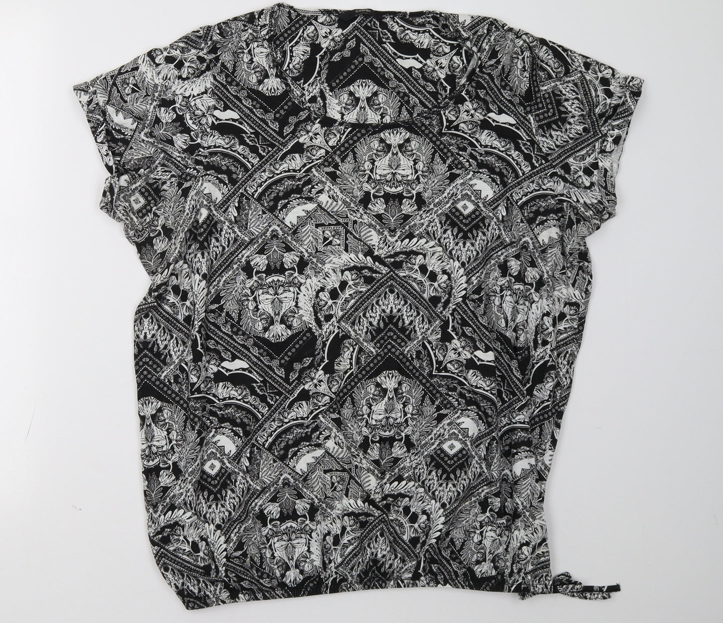 George Womens Grey Geometric  Basic T-Shirt Size 20