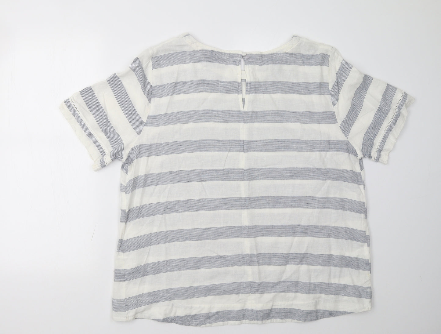 George Womens Grey Striped  Basic T-Shirt Size 20