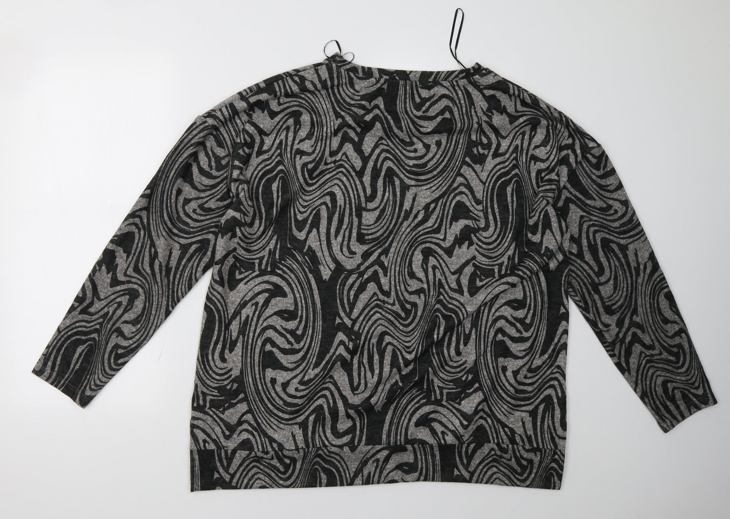 Matalan Womens Grey Geometric  Pullover Sweatshirt Size 18