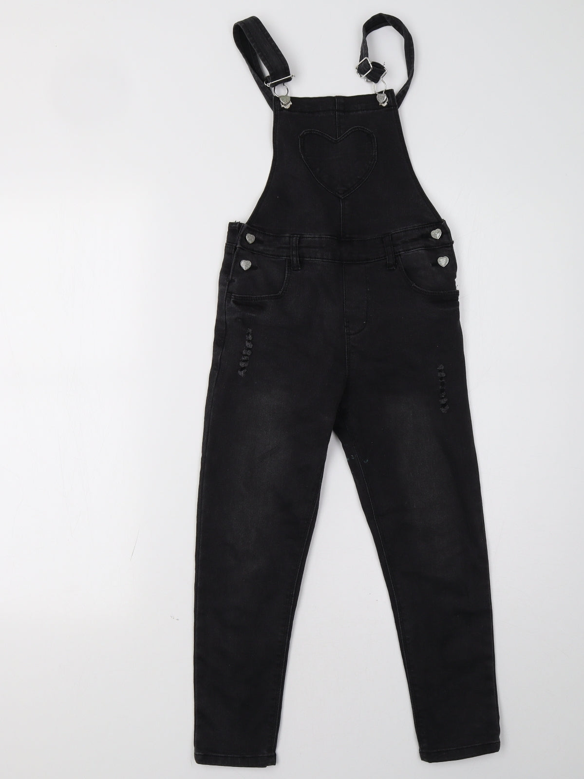 Primark Girls Black   Dungaree One-Piece Size 6-7 Years