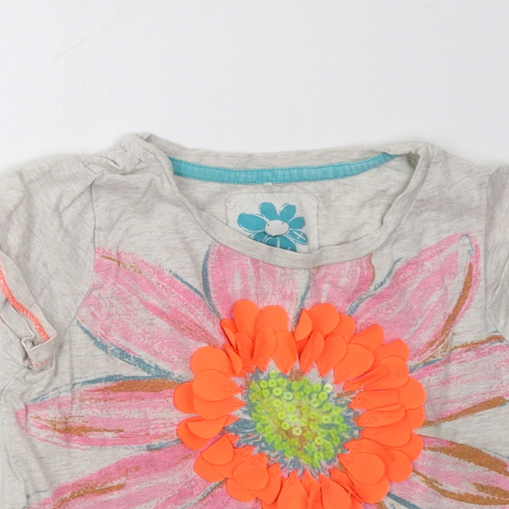 NEXT Girls Grey   Basic T-Shirt Size 3-4 Years