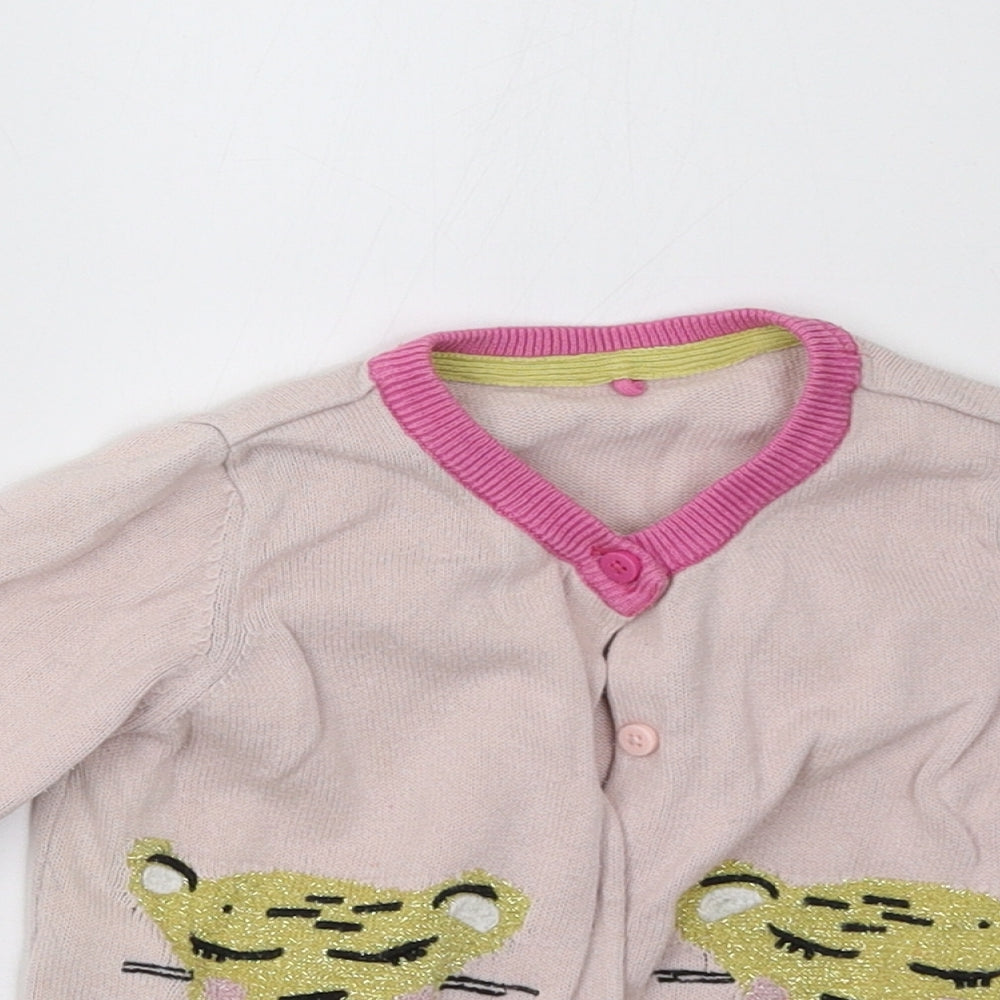 Marks and Spencer Girls Pink   Cardigan Jumper Size 2-3 Years