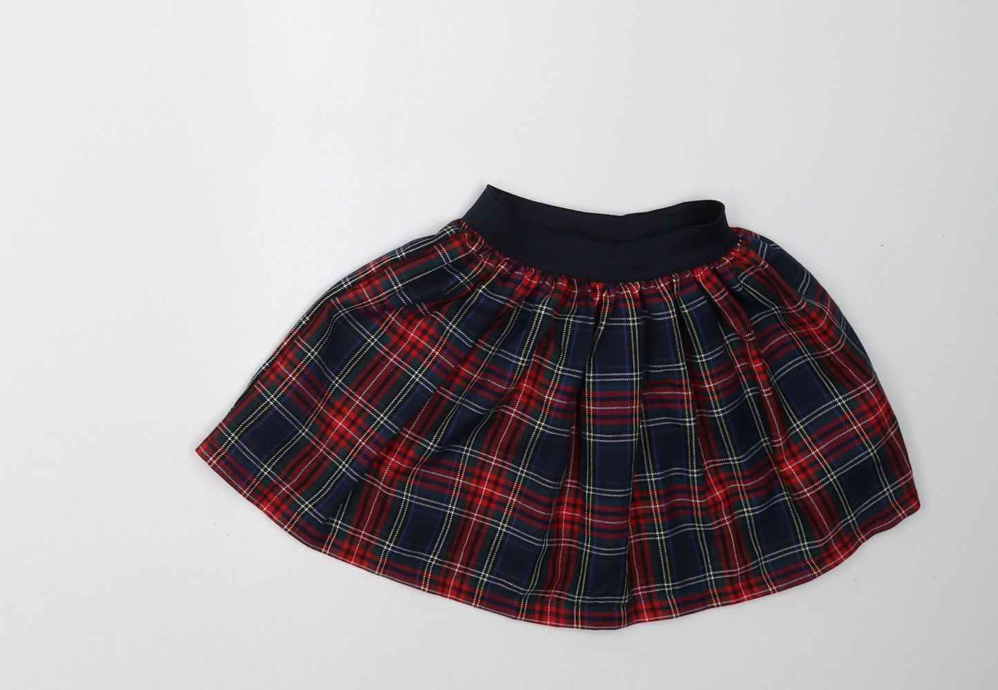 Preworn Girls Red Check  A-Line Skirt Size 4 Years