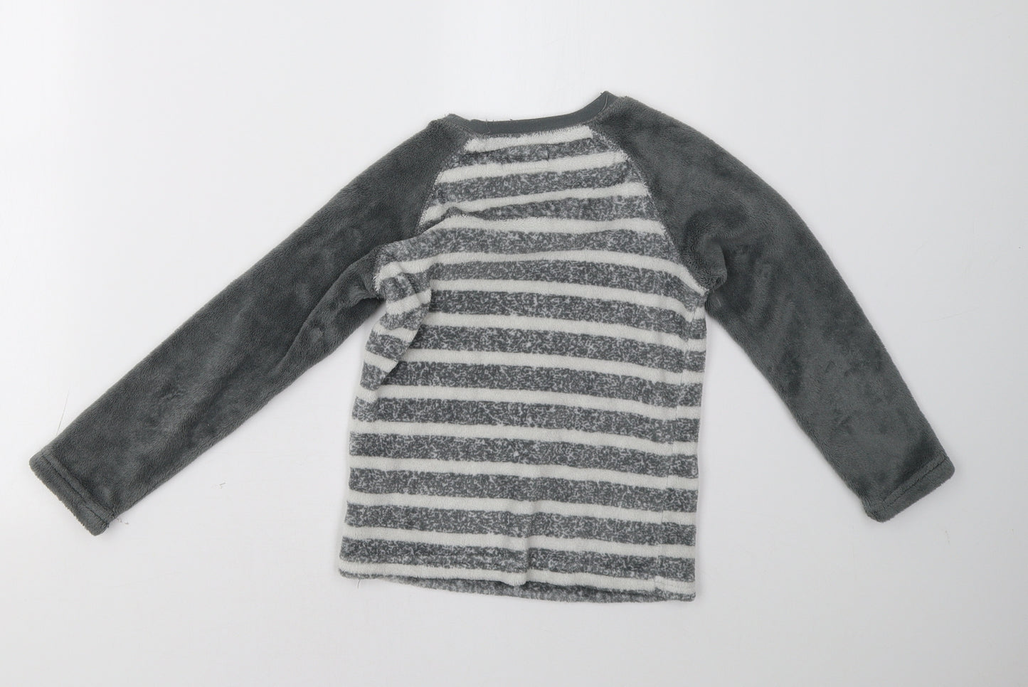 Primark Girls Grey Striped   Pyjama Top Size 7-8 Years